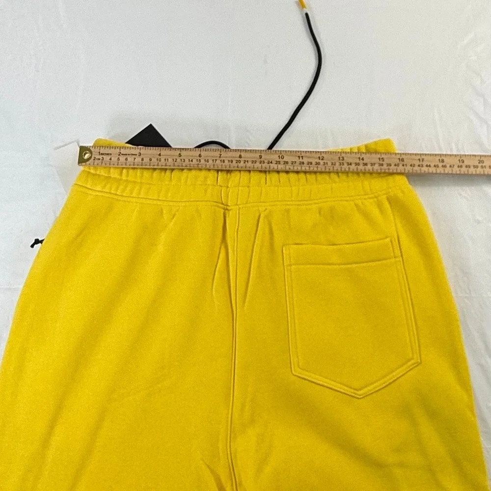 Create 2MRW Men Yellow Tribal Geometric Print Jogger Sweatpants Ankle Zip NWT